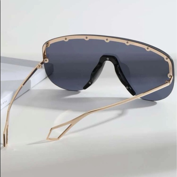 Gold Studded Aviator Sunglasses - Picture 2 of 7